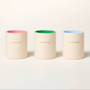 kate spade 3 Multicolor Candle Holders🥳🥳❌❌